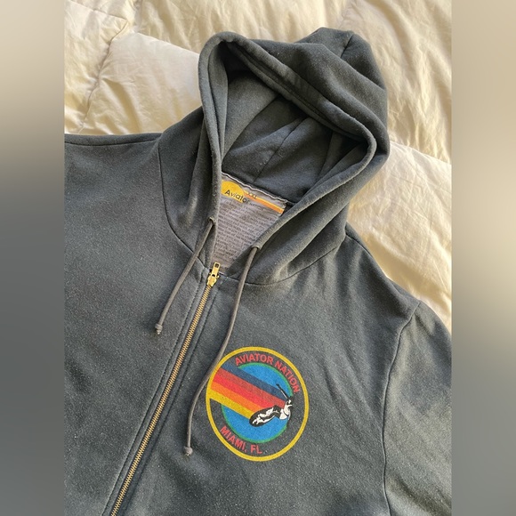 Aviator Nation Miami Charcoal Hoodie - Picture 2 of 4